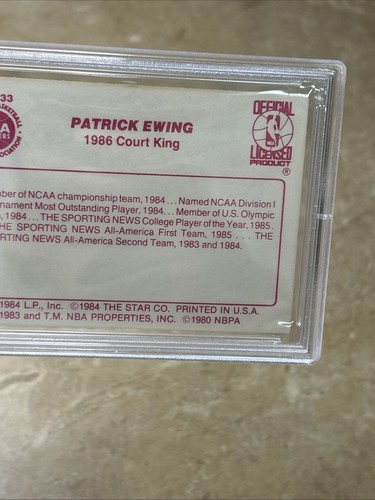 1986 Star Court Kings #14 Patrick Ewing PSA 5 - Picture 6 of 8