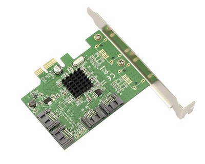 PCIe SATA Controller 6GB 4 Ports - Marvell 88SE9215 Chipset - HIGH+LOW PROFIL