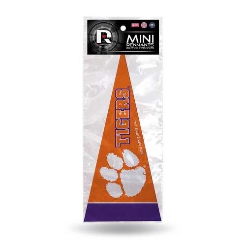 NCAA Clemson Tigers 8-Piece 4-Inch by 9-Inch Classic Mini Pennant Décor Set