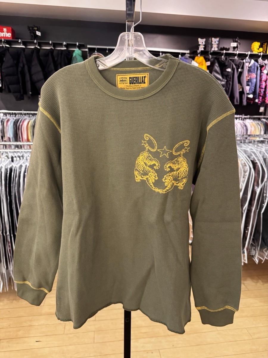 Corteiz Tiger Contrast Waffle Longsleeve Size L | eBay