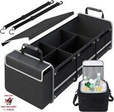 Organizador de maletero de coche, plegable y resistente de 115 l, con bolsa
