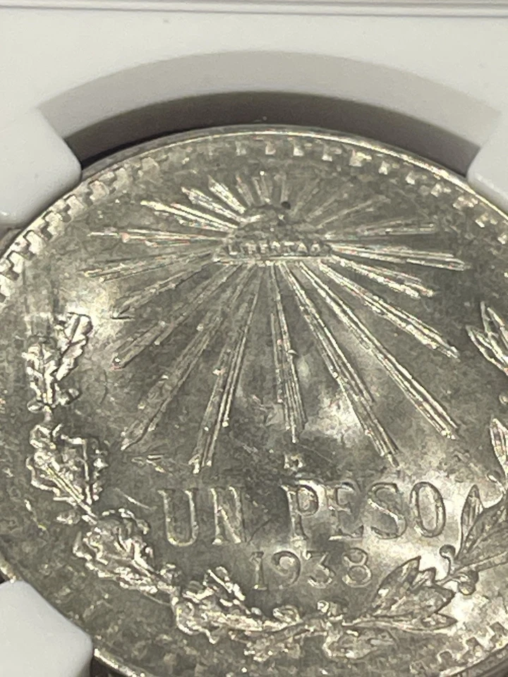 1938 MEXICO SILVER 1 PESO NGC MS 64💎 Lustrous Gorgeous COIN - Image 2 of 4