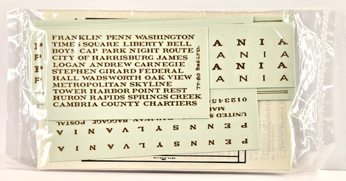 Calcomanía Walthers escala HO #934-77800 Pennsylvania coche de pasajeros - bronce | Condition: New