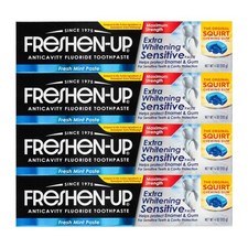 Freshen-Up Extra Whitening Sensitive Anticavity Fluoride 4 Ounce Pack of 4