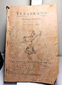 1948 Telephone directory Texarkana Texas