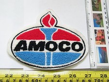 Amoco Oil Patch Badge  Raised letters thick patch , (lg) (5019) *