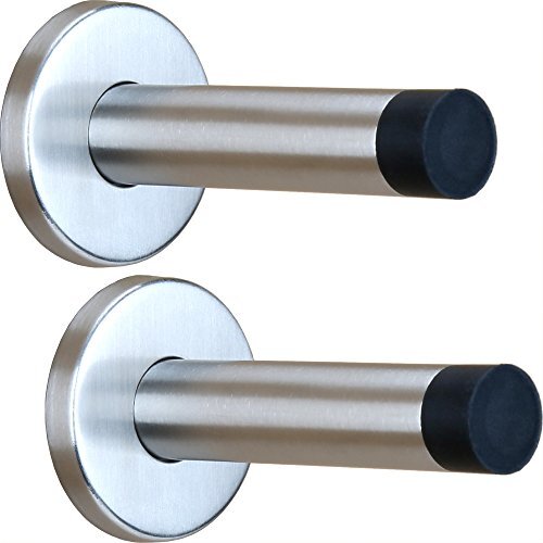 YOUNGSAY Fermaporta A Pedale In Lega Di Zinco – Set 2 Pezzi Con Viti E Cacciavite, Nero, Antigraffio, Per Porte Interne E Garage (Altezza Da Terra 0-45 Mm)