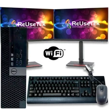 Dell OptiPlex Bundle Intel i7 8GB/16GB RAM 240GB/500GB SSD 22"/24" Monitor KBM