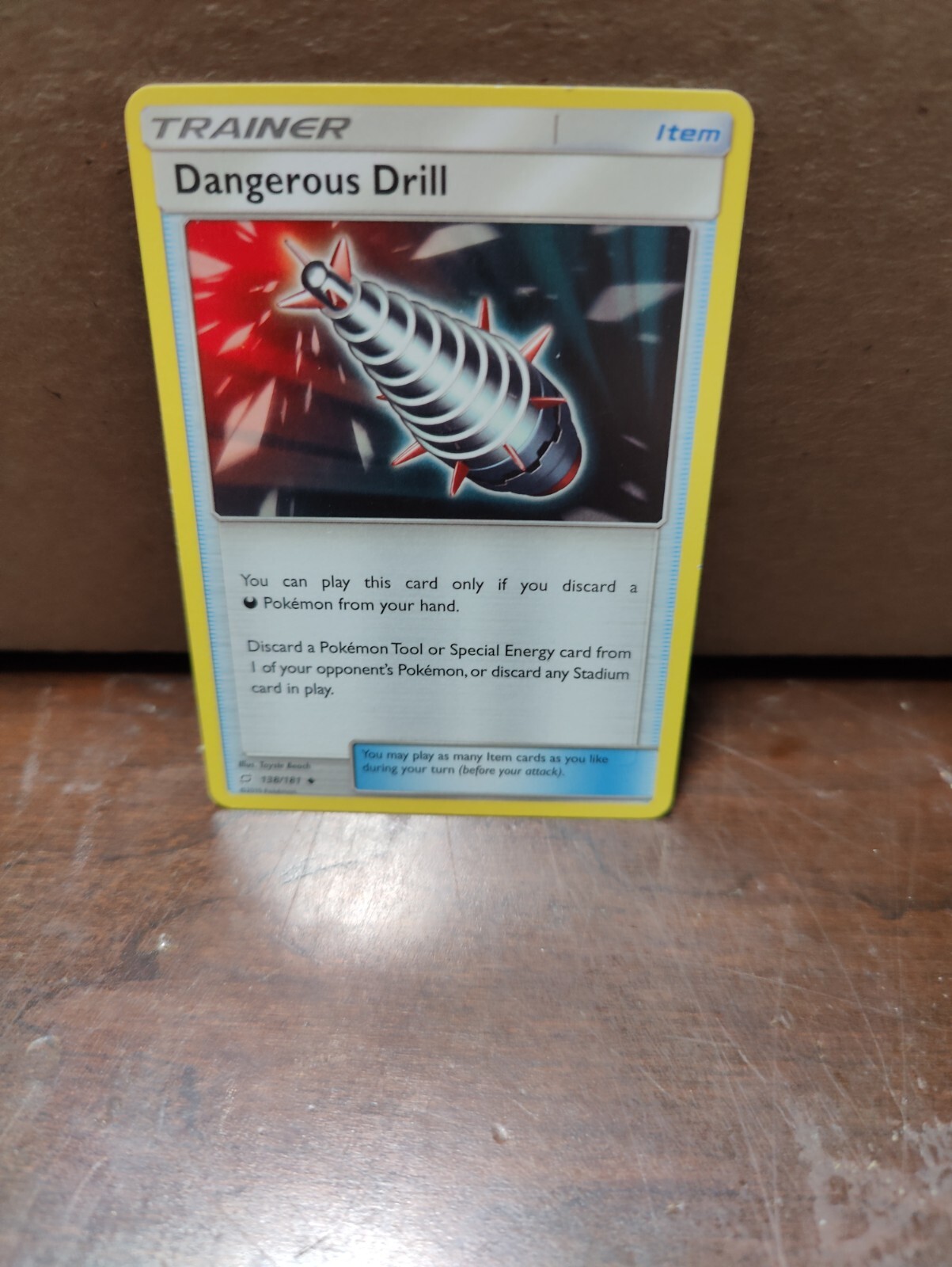 DANGEROUS DRILL - SM TEAM UP - 138/181 - Uncommon - Pokemon Card - EX
