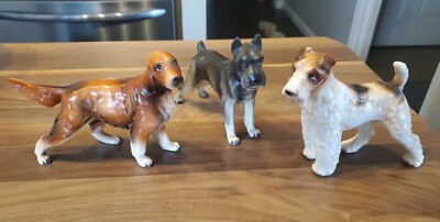 Lefton dog Figurines Giant Schnauzer, Setter/Pointer, Wire Hair