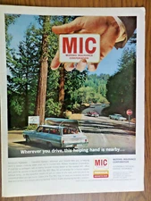 1964 GM General Motors MIC Ad Chevrolet Station Wagon Canoe Camping 