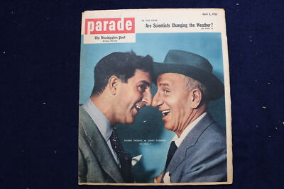 1955 APRIL 3 PARADE MAGAZINE - DANNY THOMAS & JIMMY DURANTE COVER - E 22331