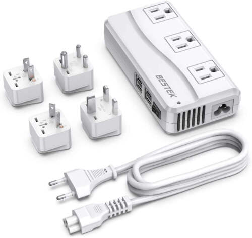 Universal Travel Adapter 100-220V to 110V Voltage Converter 250W with 6A 4-Port