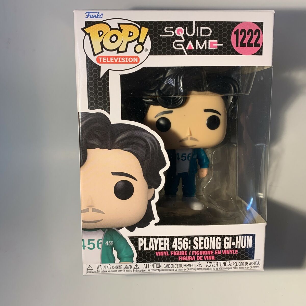 Funko Pop! TV Netflix Squid Game #1222 Seong Gi-hun Player 456 Vinyl  Creased Box