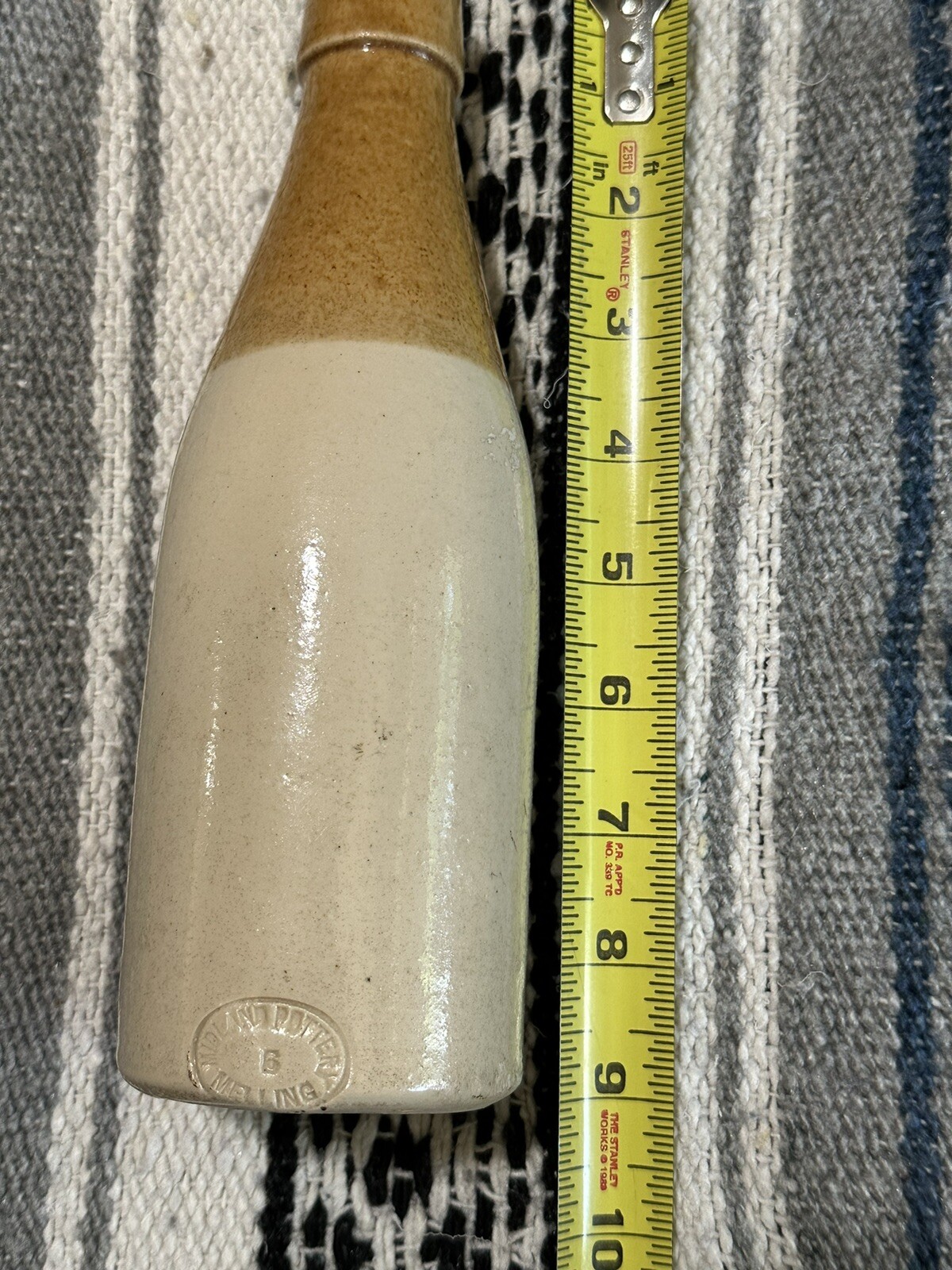 Antique Midland Pottery Melling 6 Ginger beer bottle Flower Vase