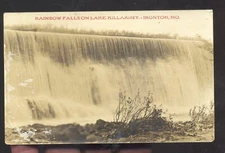 RPPC IRONTON MISSOURI RAINBOW FALLS LAKE KILLARNEY 1909 REAL PHOTO POSTCARD
