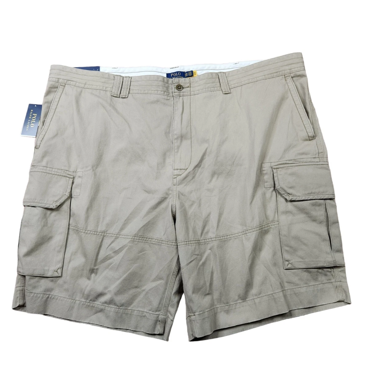 Polo Ralph Lauren Mens Shorts Plus Size 52 Big Tall Chino Khaki Tan Beige NWT