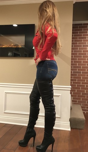 Rare Christian Louboutin Unique Black Leather Stiletto Thigh High Crotch Boots - Picture 11 of 24