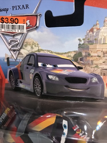 2010 Disney Pixar Cars 2 Diecast Vehicle Max Schnell #21 Mattel Brand New Sealed - Picture 4 of 9