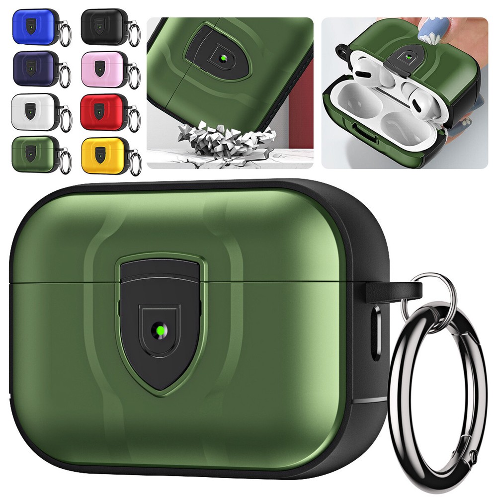 Shockproof Armor Protective Case Keychain Cover For Apple Airpods Pro 2 1/2/3