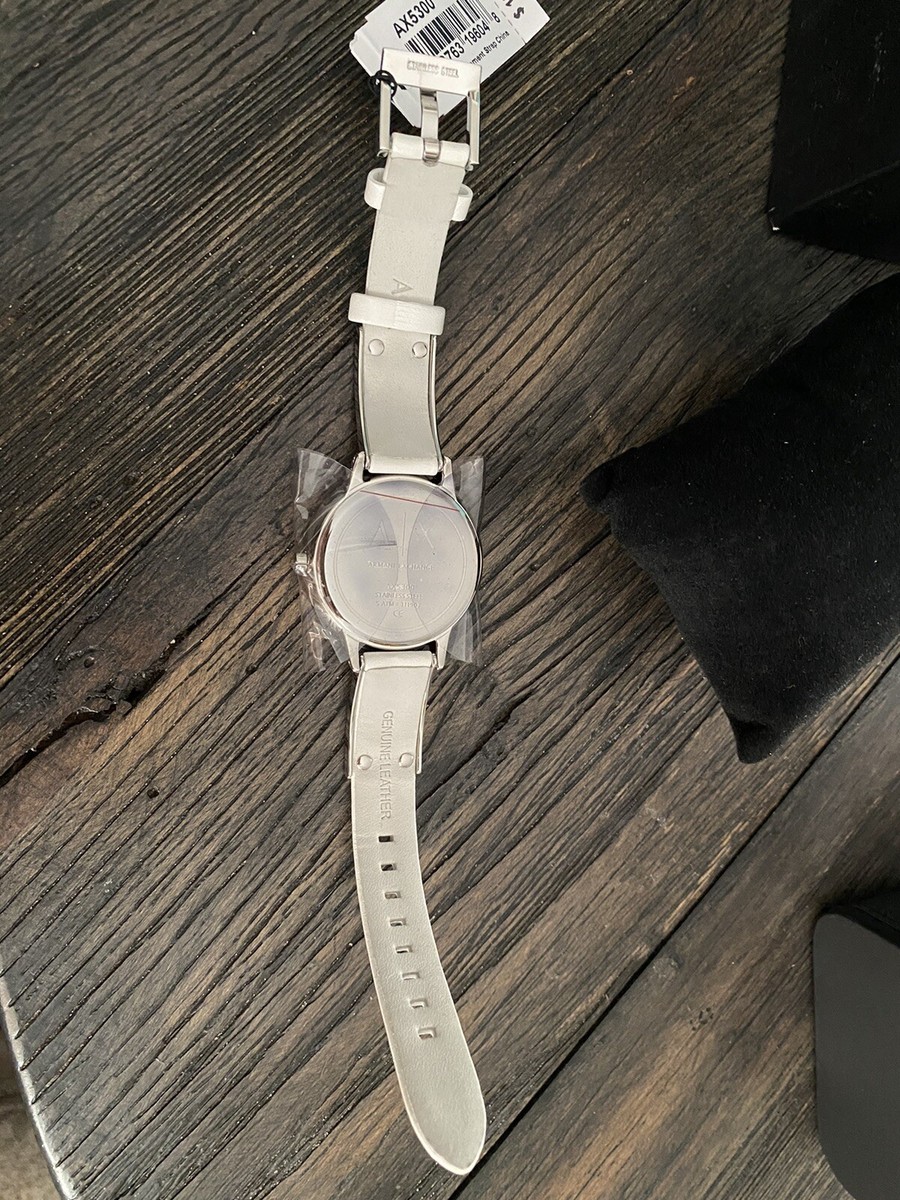 A/X Armani Exchange Leather Round Quartz Watches Stainless Analog Watches Womens A/X Armani Exchange Leather Round Quartz Watches Stainless  main image 3