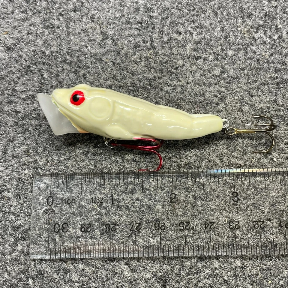 Kopper LIVETARGET Frog 75 Topwater Popper Lure 3" 1/2oz - Custom Painted Bone - Image 2 of 4