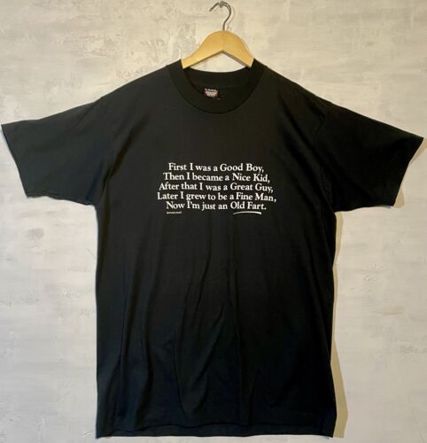 Vintage Screen Stars Best Single Stitch Quote Black Shirt Size L Studio4East - Afbeelding 1 van 4