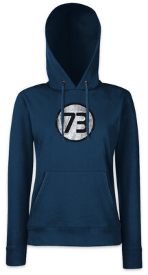 BLACK NUMBER 73 THE BIG BANG VINTAGE THEORY LOGO Damen Hoodie Sweatshirt Sheldon