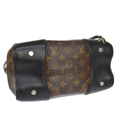 LOUIS VUITTON Doc PM 2Way Hand Bag Monogram Shiny Leather Brown 