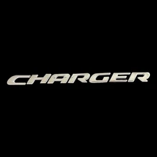 Emblem Charger Letters Silver Chrome Nameplate for Dodge Rear Trunk Lid