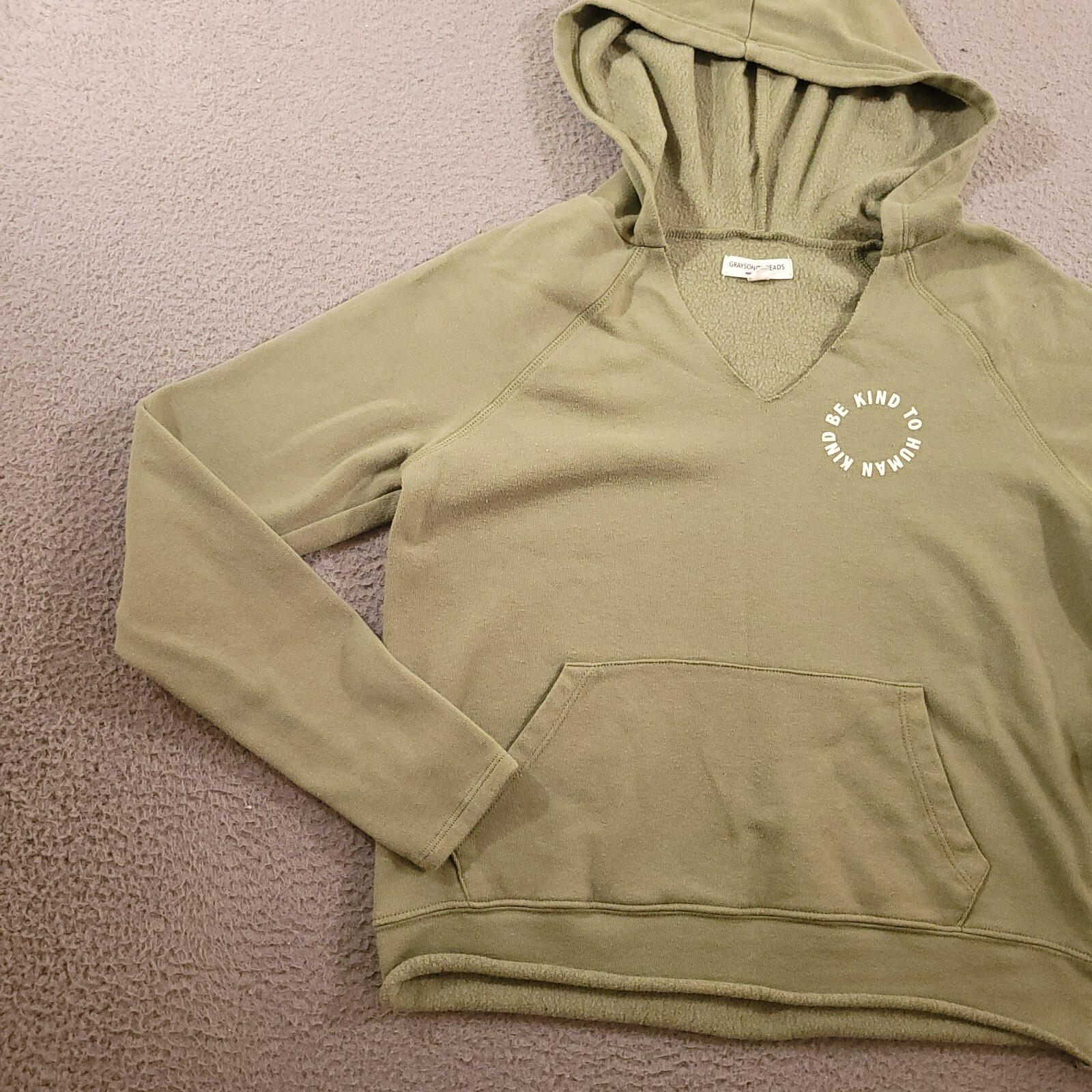 Grayson Threads Hoodie Girls Small Green Be Kind To Human Kind Cropped  Sweater | eBay