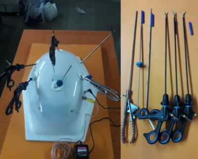 11Pc Set Virtual Endo Trainer Simulator Training Box Laparoscopic Medical Models