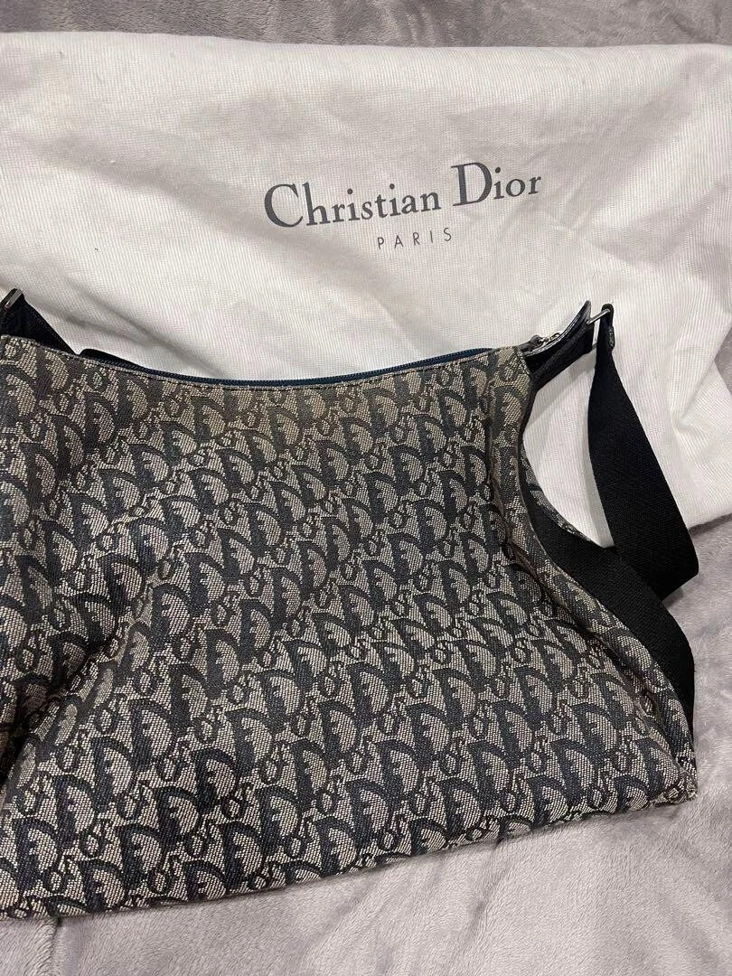 Authentique sac bandoulière Christian Dior trotteur toile