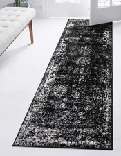 2' x 13' New Area Rug Black H 37802 Home Decorative Art Soft Carpet Collectible