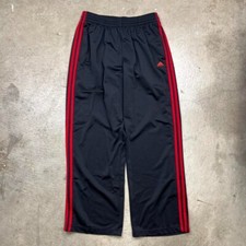 Vintage Y2K Adidas black red sweatpants mens Large