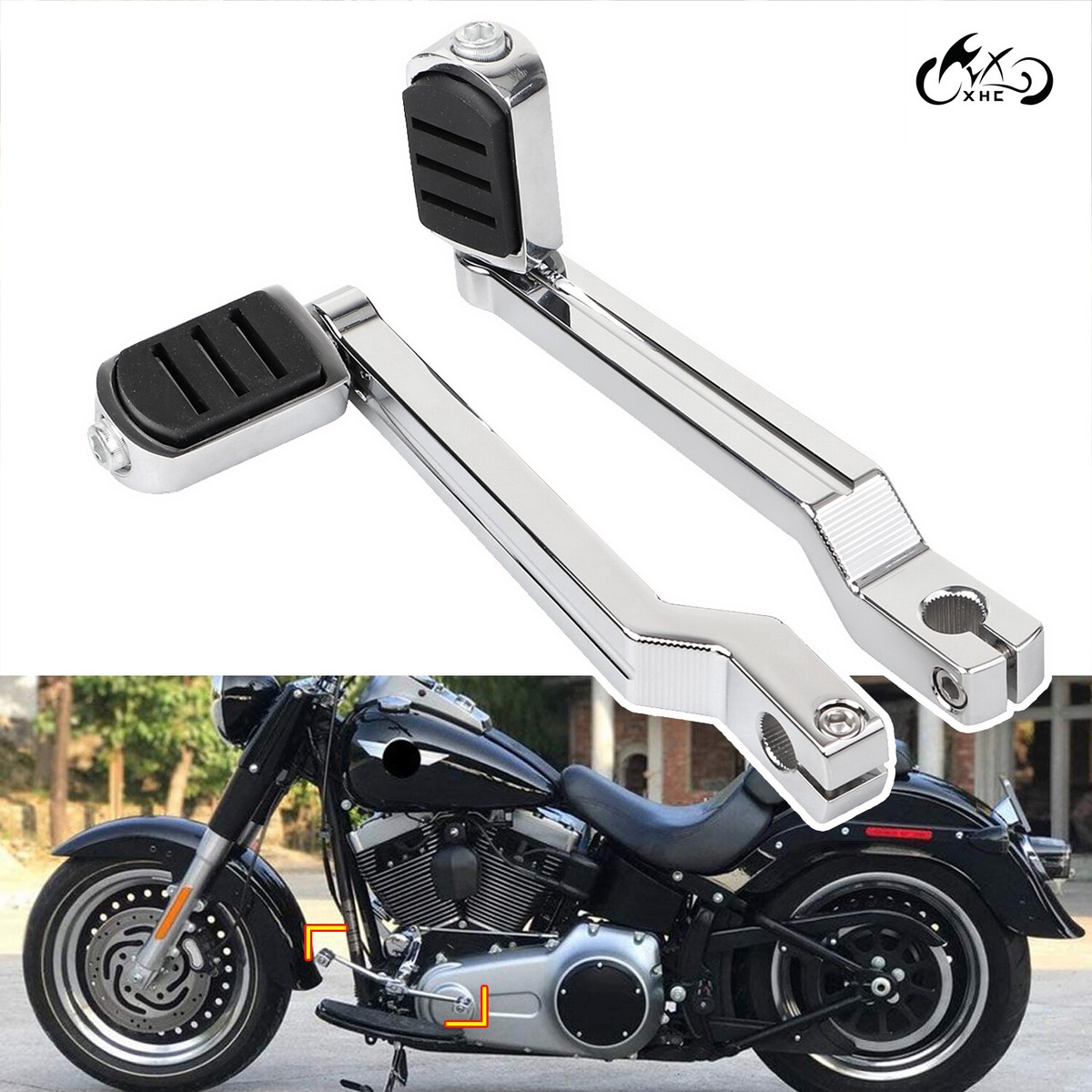 Left Heel-Toe Shift Lever Pedal For Harley Touring (1988–2023) & Softail (1986–2017) – Chrome