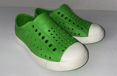 native little girls slip on shoes green size c8
