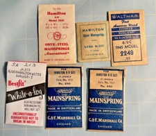 LOT X6  -  Hamilton 11721,2248 -6/00 size Watch Mainspring   ms81