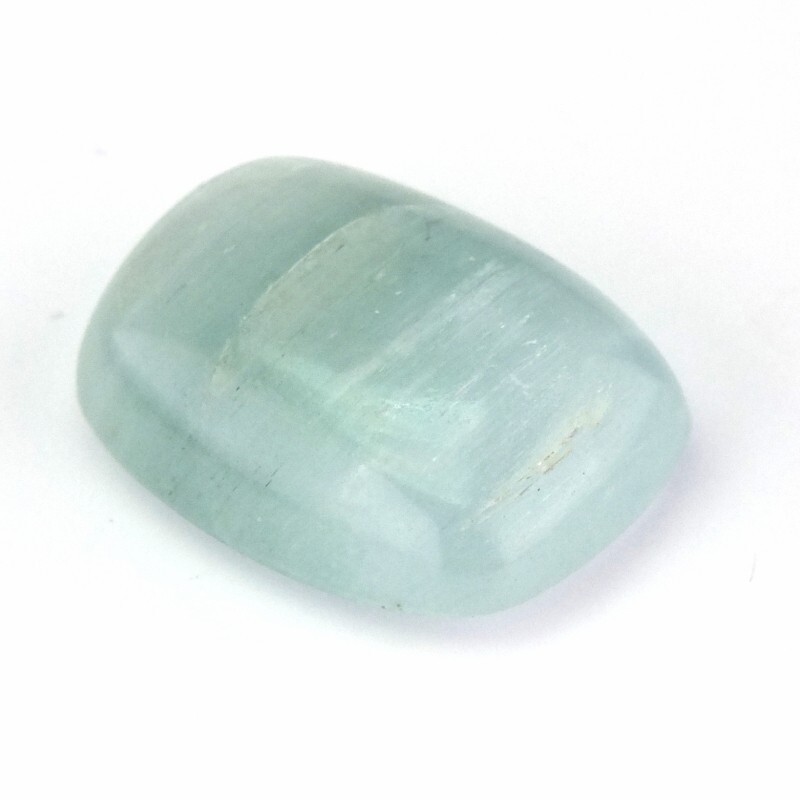 SHOLA Real 32,31 Ct De Aguamarina Natural Con Ligero Ojo De Gato De Brasil