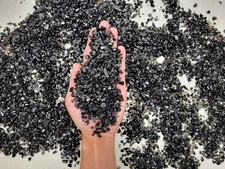 Tumbled Black Obsidian Crystal Tiny Chips Loose Gemstone Undrilled Beads Bulk