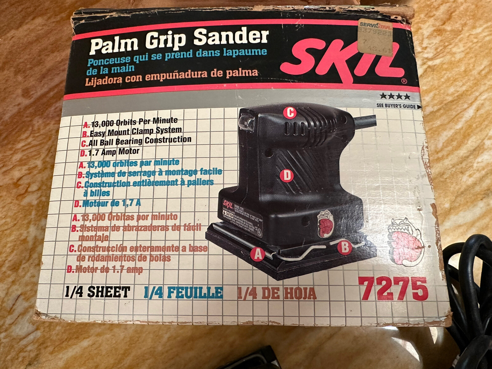 Skil Model 7275 Orbital Sander 120V IN BOX W/INSTRUCTIONS & sand paper eBay