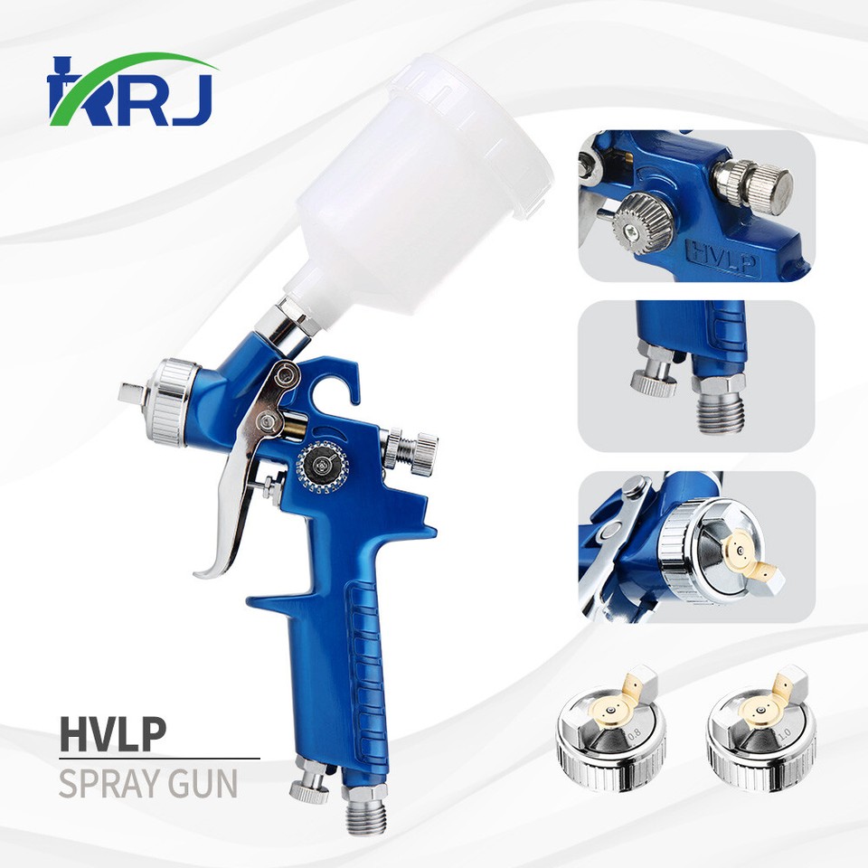 2Pcs Mini Air Spray Gun HVLP Car Touch Up Paint Sprayer 0.8/1.0mm