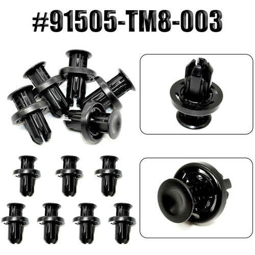 12 Pack 91505TM8003 Retainer Clips for Honda Bumper and Wheel Well