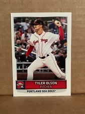 Tyler Olson 2021 Portland Sea Dogs Team Card Red Sox