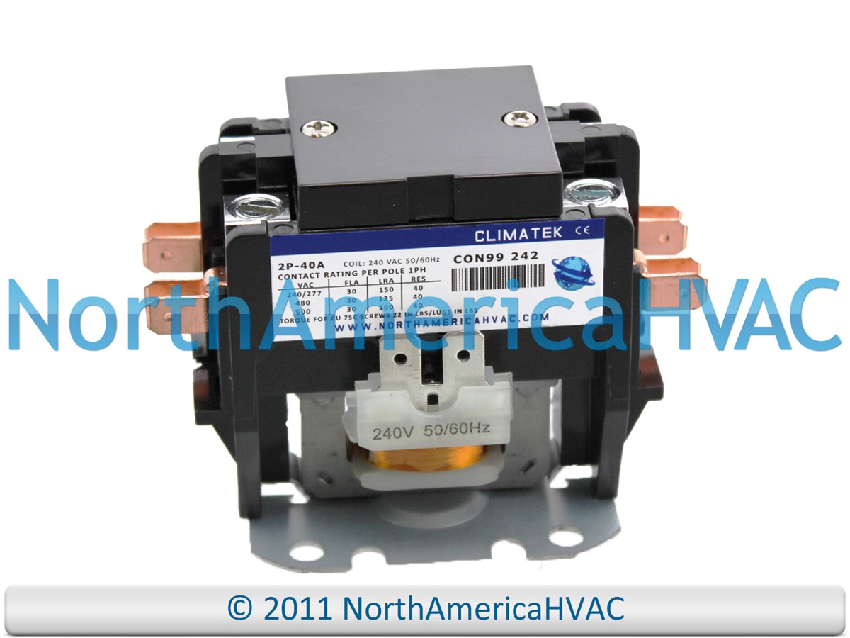 2 Pole 40 Amp 240 volt Contactor Relay Fits Siemens Furnas GE