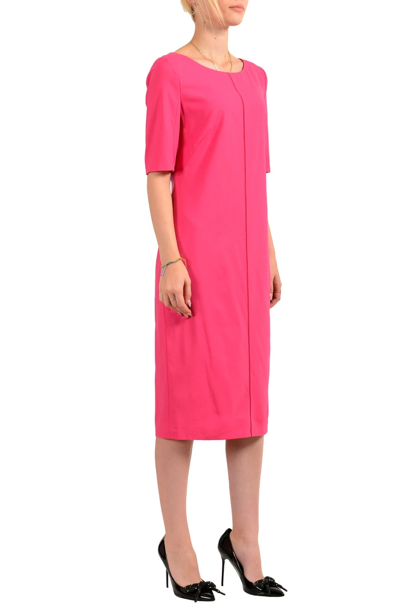 Pink pencil dress with sleeves sale