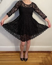 Free People Black Cocktail Dress