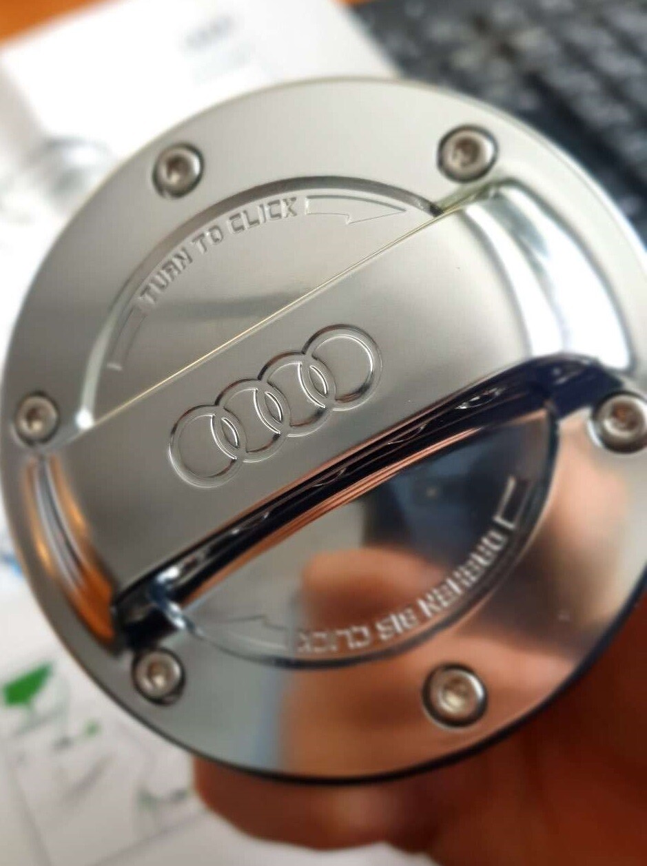 GENUINE AUDI FUEL FILLER CAP ALUMINIUM LOOK SILVER 8Y0071000 eBay