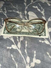 Vintage Oversized Gold Aviator Frame Eye Glass Frames 1980  s