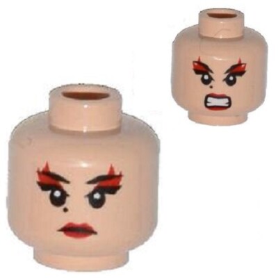 H032A Lego Karai Minifigure Head with Dual Sided Faces Pattern